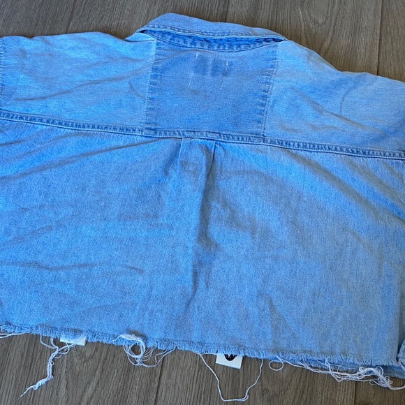 Furst Of A Kind Vintage Cut Off Button Down Top OS - Picture 10 of 12